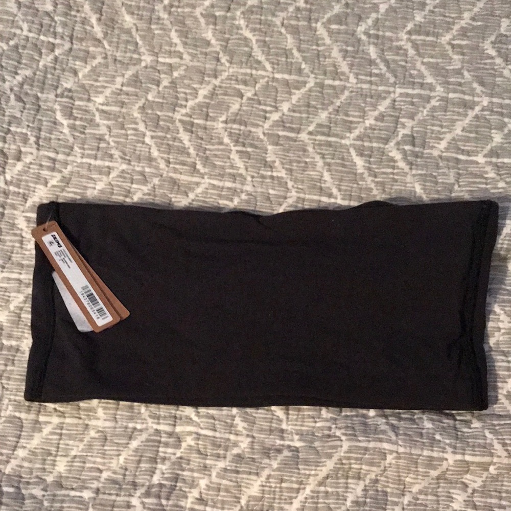 Black Strapless Bandeau Tube Top